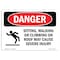 Signmission Safety Sign, OSHA Danger, 7" Height, Sitting Walking Or Climbing, Landscape OS-DS-D-710-L-2095 - alternate 1